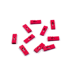 Shunts / Jumpers Pull-Tab, Pack of 10 - 0.100” (2.54 mm) - Red